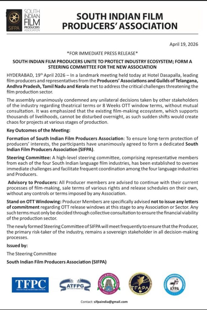 SIFPA - 8 weeks OTT window terms
